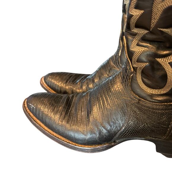 Tony Lama Exotic Genuine Lizard Cowboy Boots Men’s Size 8.5 B - Picture 8 of 13